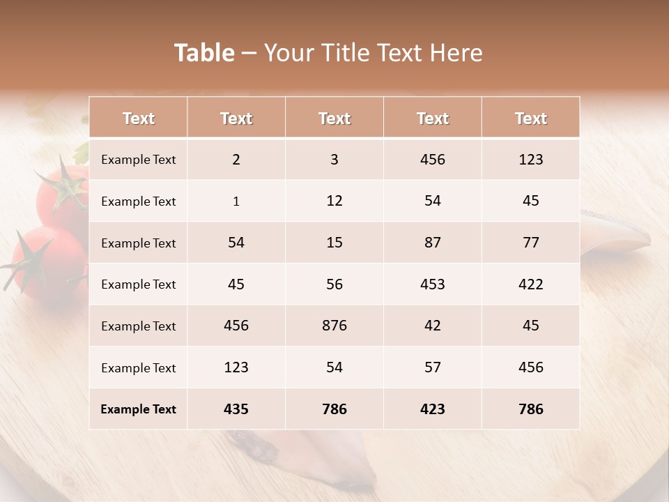 A Wooden Cutting Board Topped With Meat And Vegetables PowerPoint Template