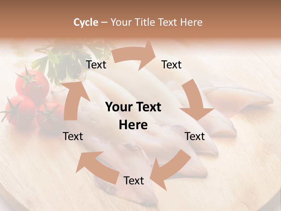 A Wooden Cutting Board Topped With Meat And Vegetables PowerPoint Template