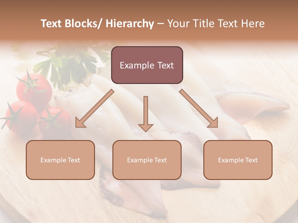 A Wooden Cutting Board Topped With Meat And Vegetables PowerPoint Template