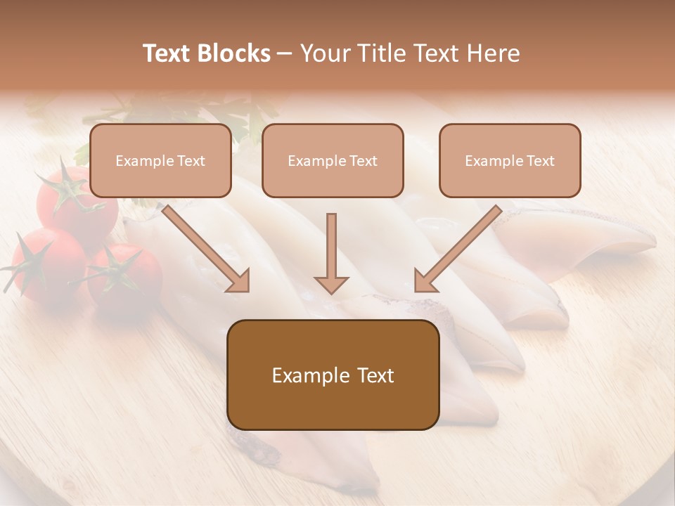 A Wooden Cutting Board Topped With Meat And Vegetables PowerPoint Template