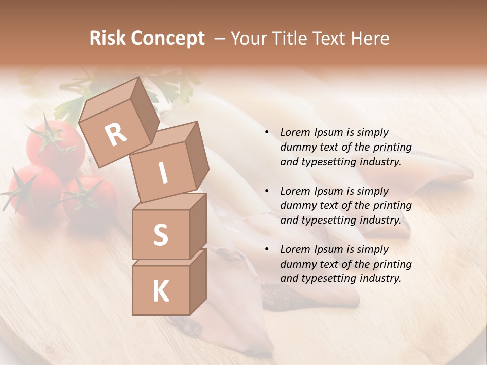 A Wooden Cutting Board Topped With Meat And Vegetables PowerPoint Template