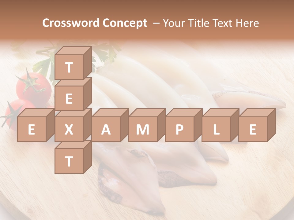 A Wooden Cutting Board Topped With Meat And Vegetables PowerPoint Template