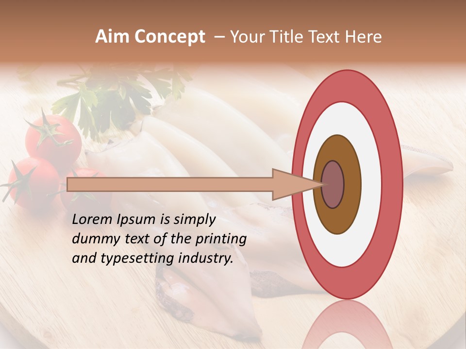 A Wooden Cutting Board Topped With Meat And Vegetables PowerPoint Template