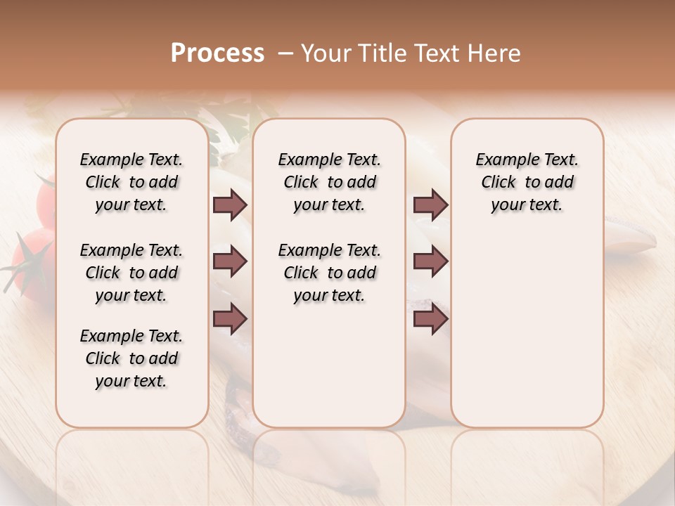 A Wooden Cutting Board Topped With Meat And Vegetables PowerPoint Template