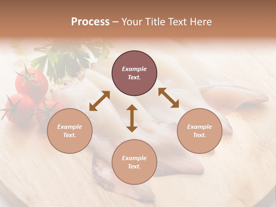 A Wooden Cutting Board Topped With Meat And Vegetables PowerPoint Template