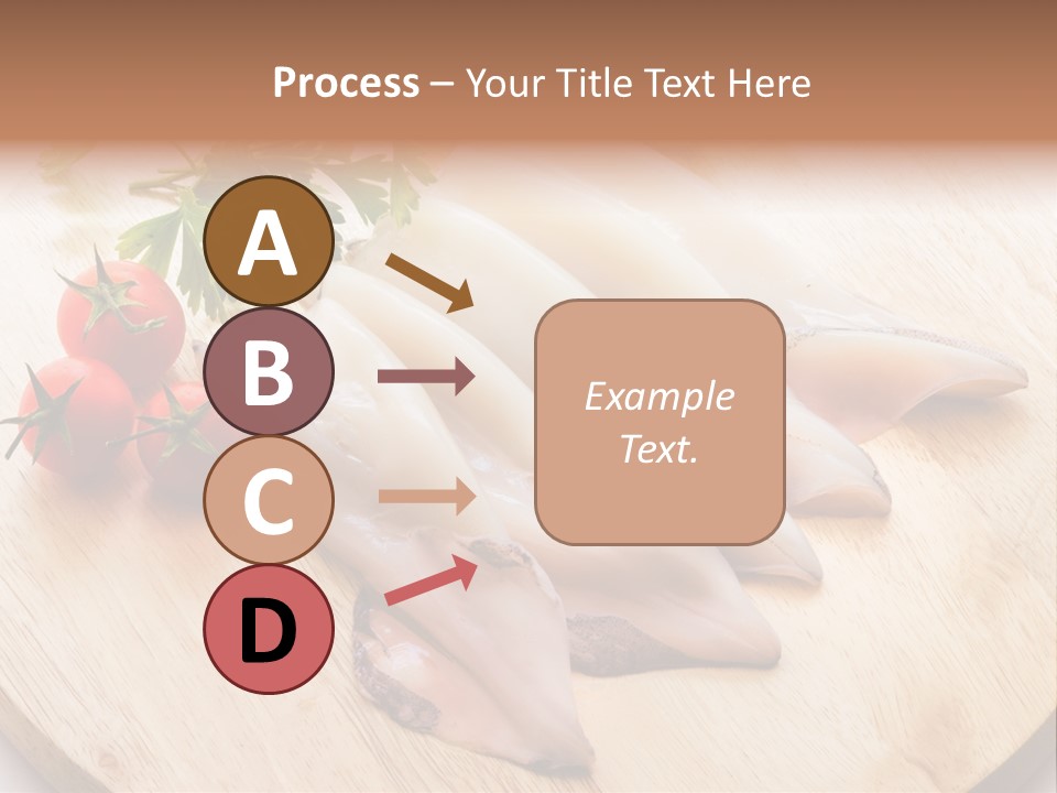 A Wooden Cutting Board Topped With Meat And Vegetables PowerPoint Template