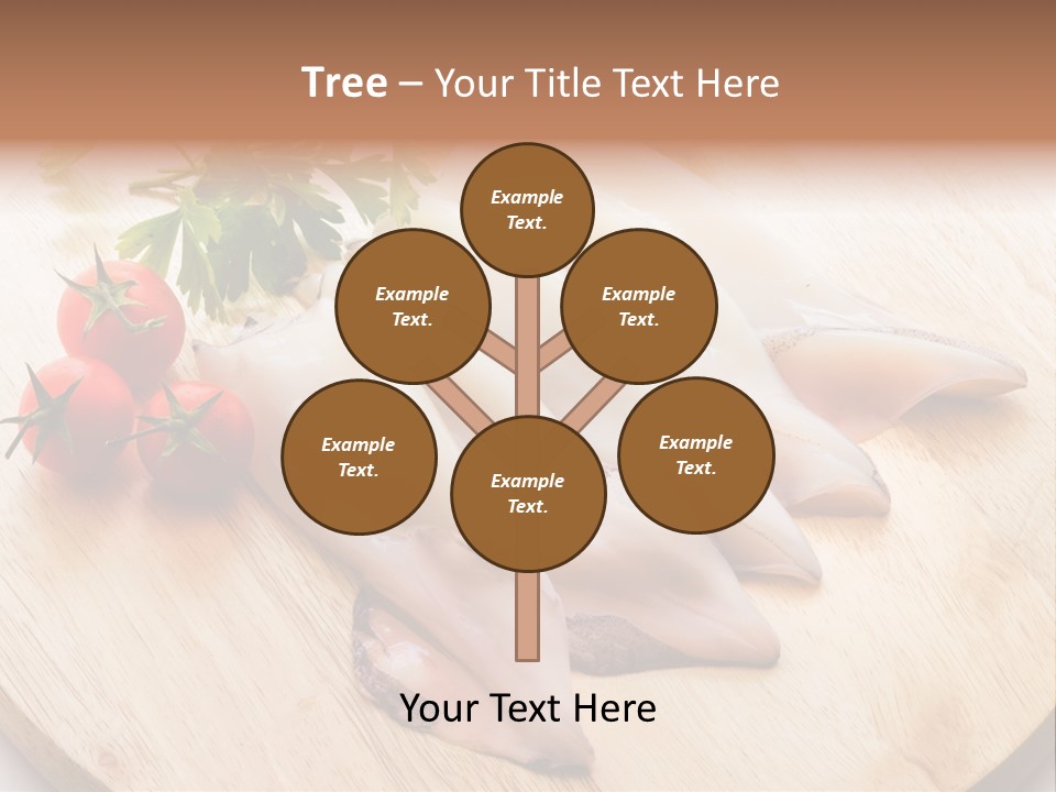 A Wooden Cutting Board Topped With Meat And Vegetables PowerPoint Template