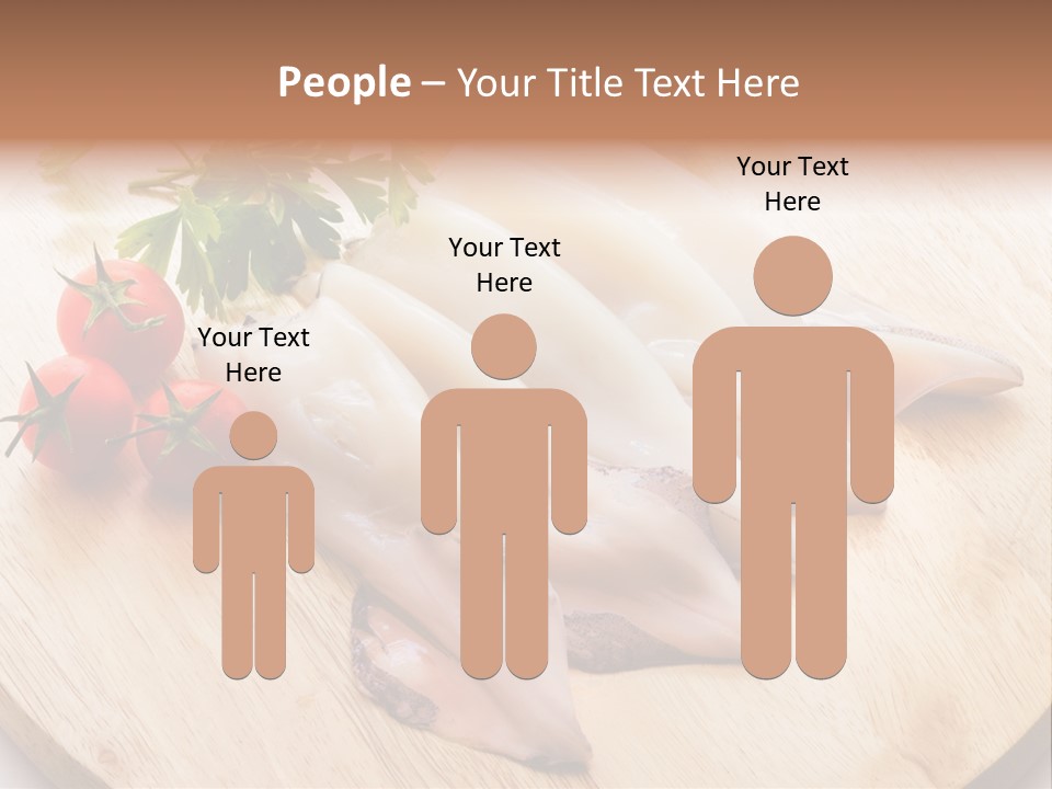 A Wooden Cutting Board Topped With Meat And Vegetables PowerPoint Template