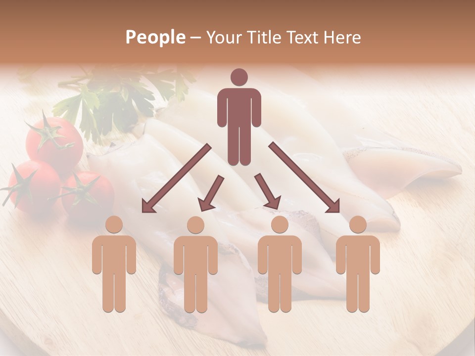 A Wooden Cutting Board Topped With Meat And Vegetables PowerPoint Template