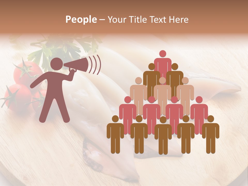 A Wooden Cutting Board Topped With Meat And Vegetables PowerPoint Template