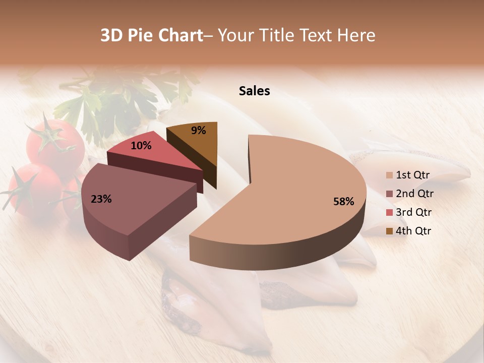 A Wooden Cutting Board Topped With Meat And Vegetables PowerPoint Template