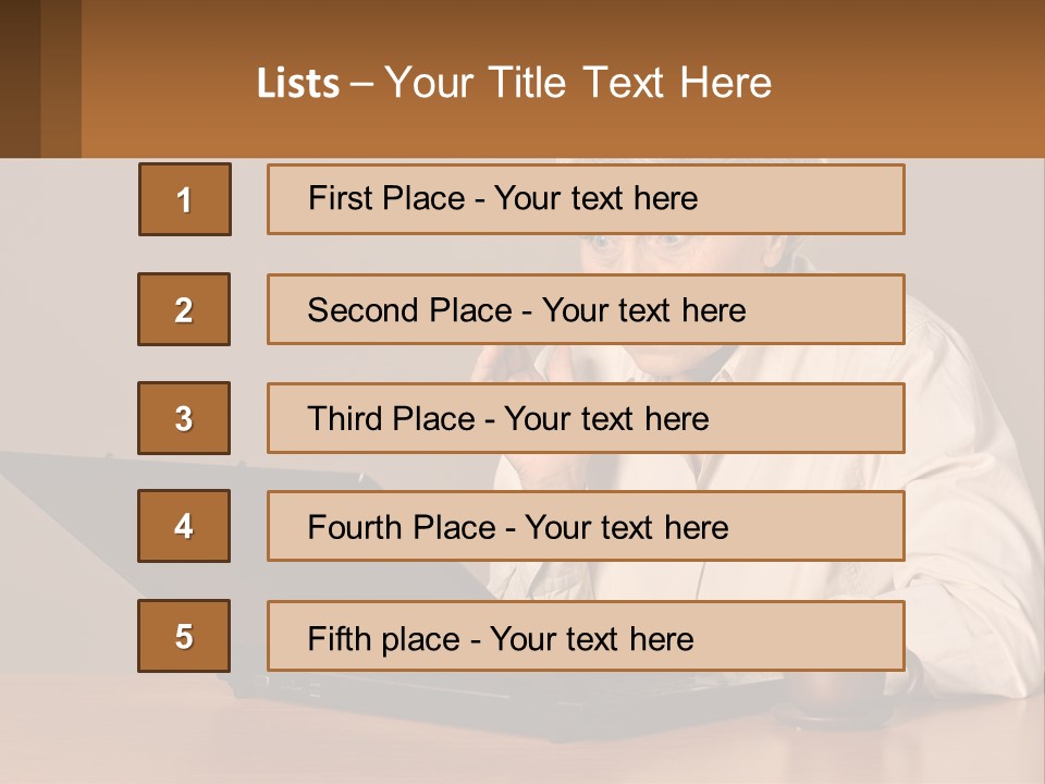 A Woman Sitting At A Table With A Laptop In Front Of Her PowerPoint Template