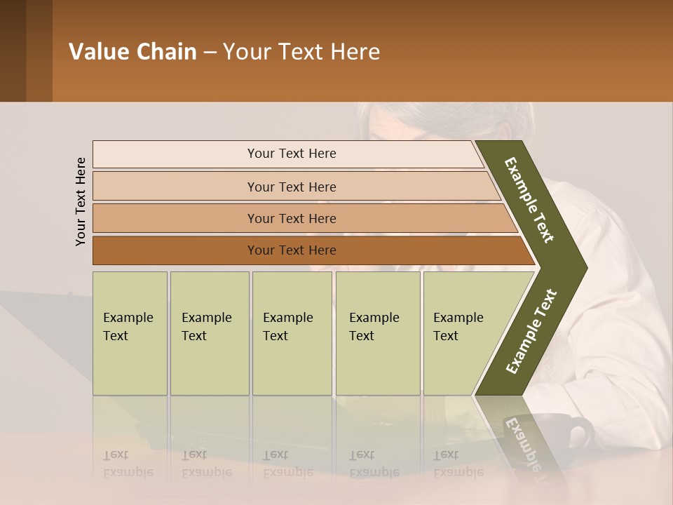 A Woman Sitting At A Table With A Laptop In Front Of Her PowerPoint Template