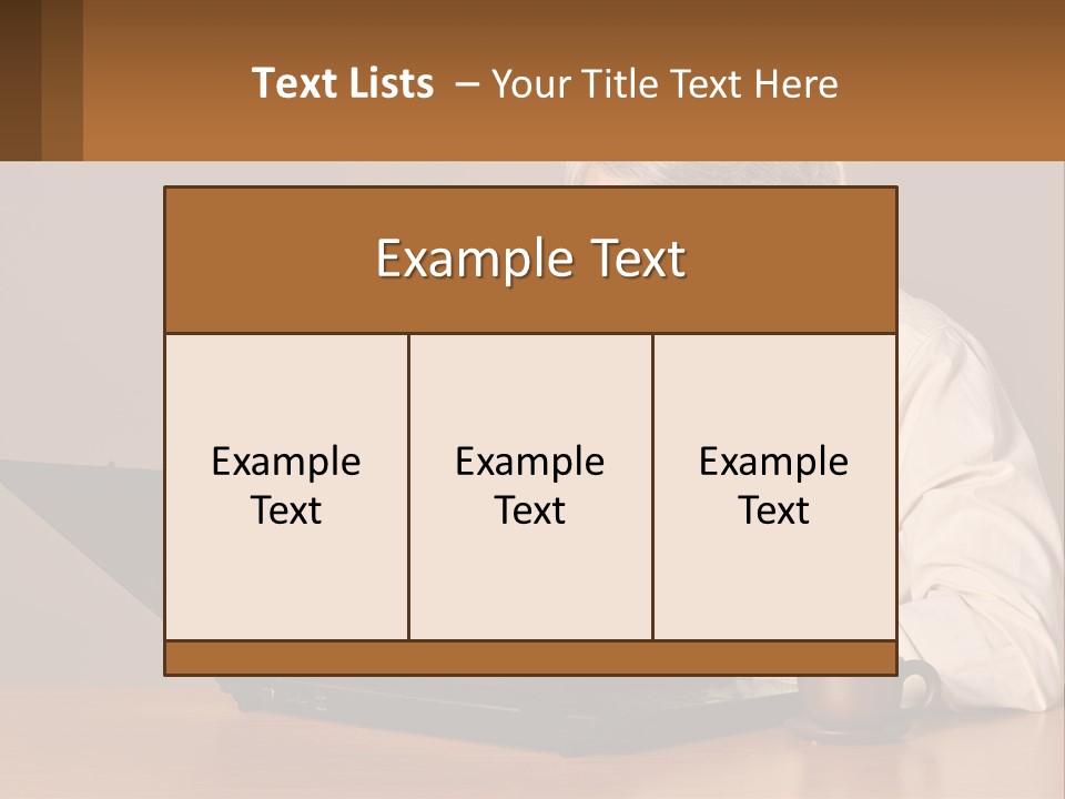 A Woman Sitting At A Table With A Laptop In Front Of Her PowerPoint Template