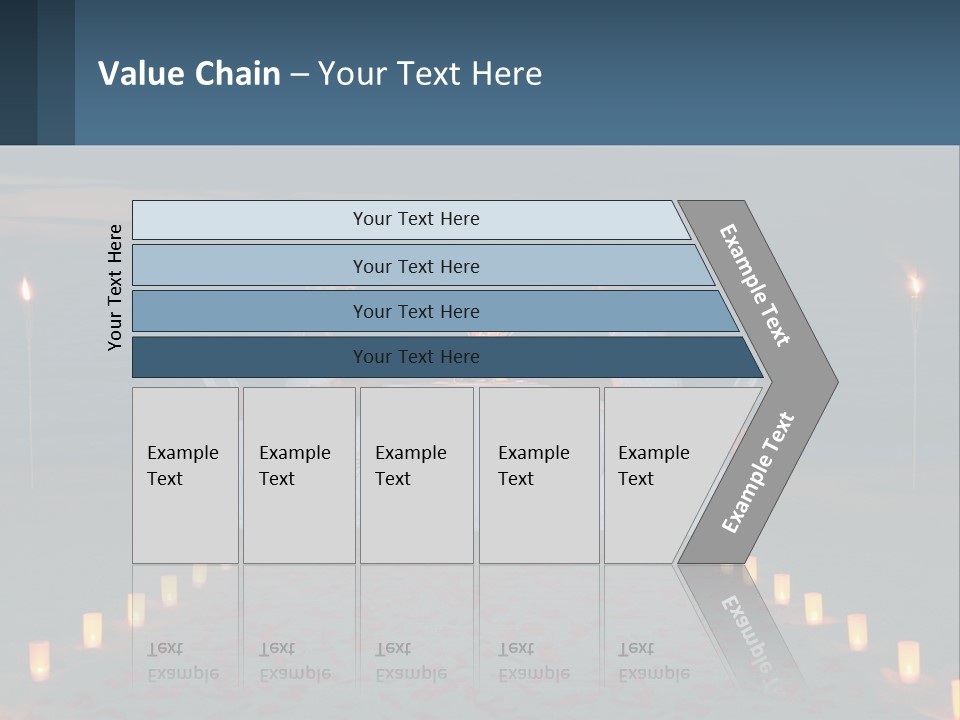 A Man And Woman Sitting At A Table On The Beach PowerPoint Template