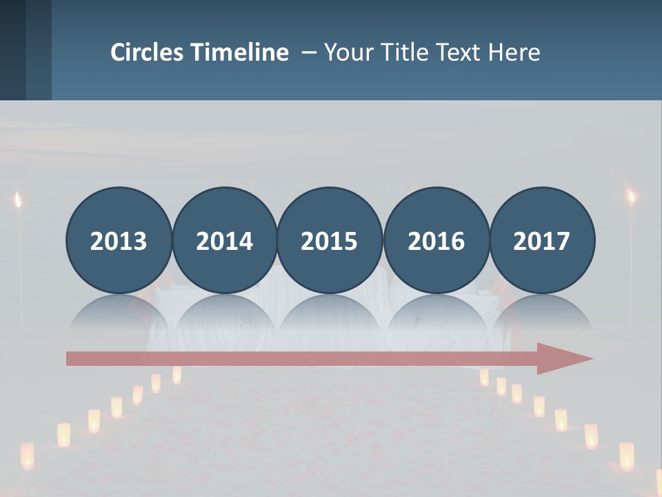 A Man And Woman Sitting At A Table On The Beach PowerPoint Template