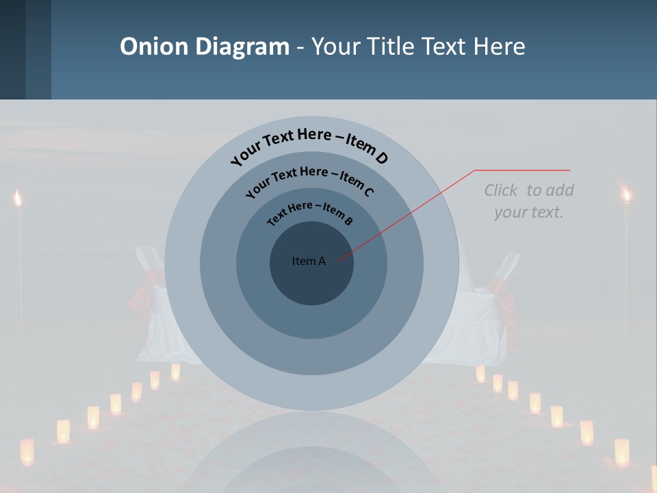 A Man And Woman Sitting At A Table On The Beach PowerPoint Template