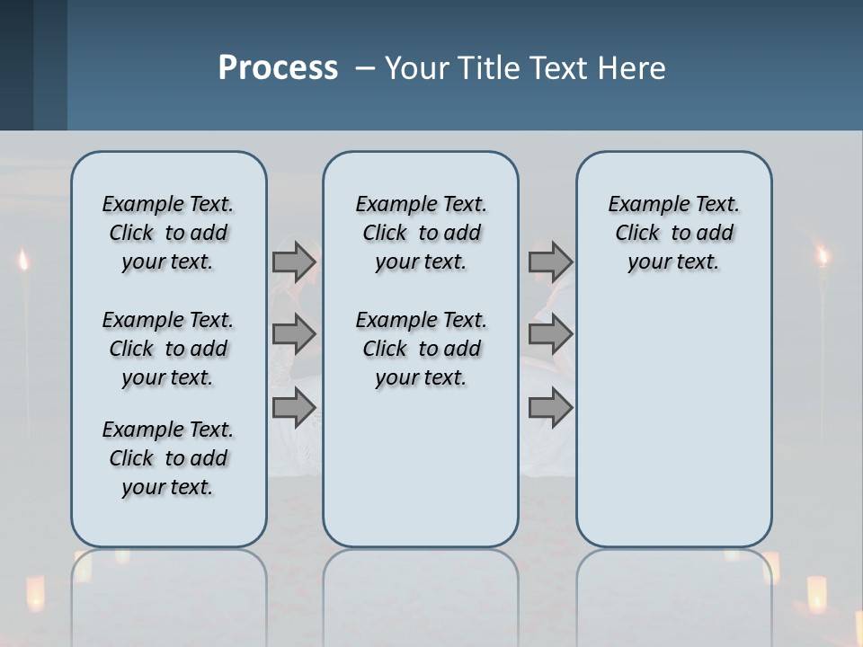 A Man And Woman Sitting At A Table On The Beach PowerPoint Template