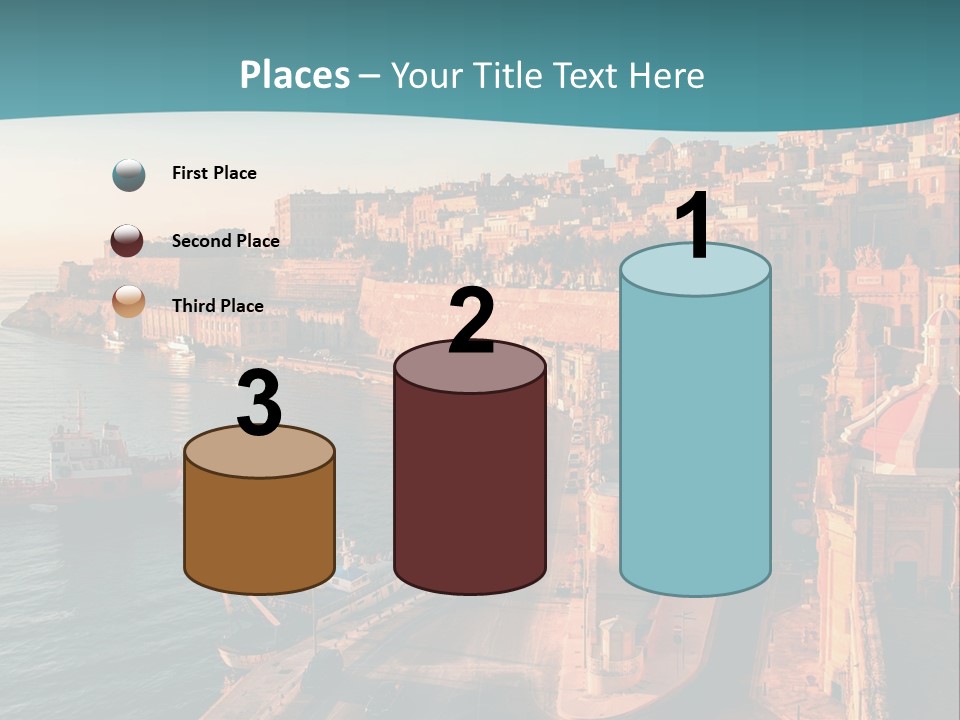 A Large Body Of Water Next To A City PowerPoint Template