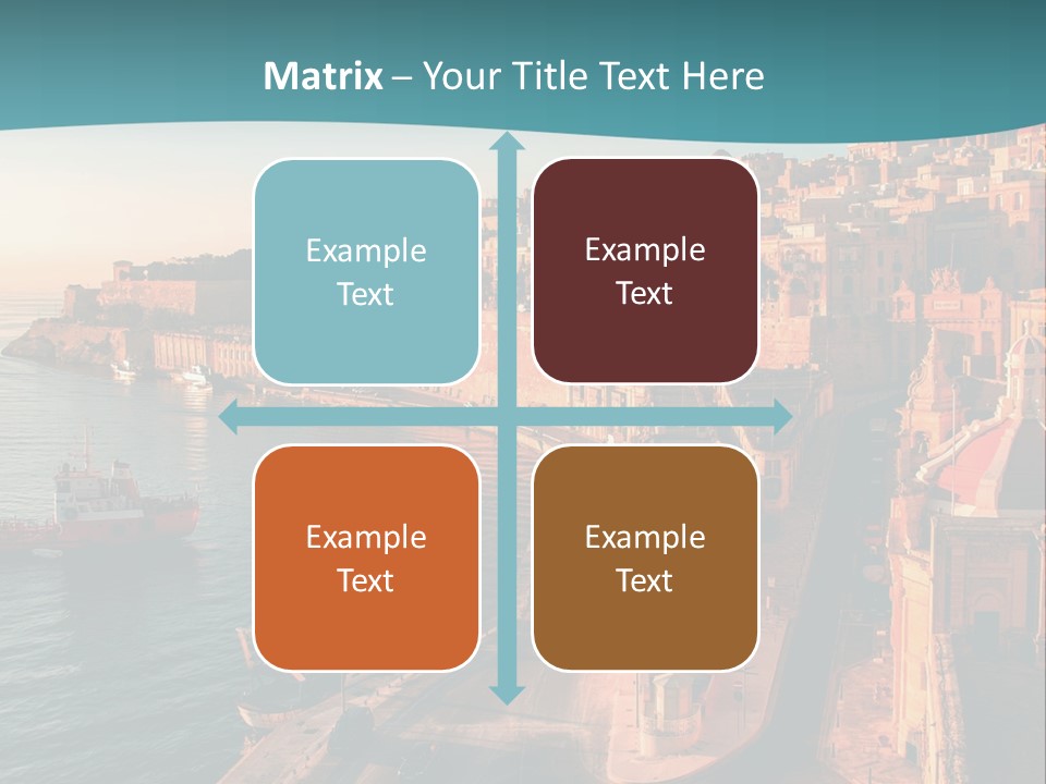 A Large Body Of Water Next To A City PowerPoint Template