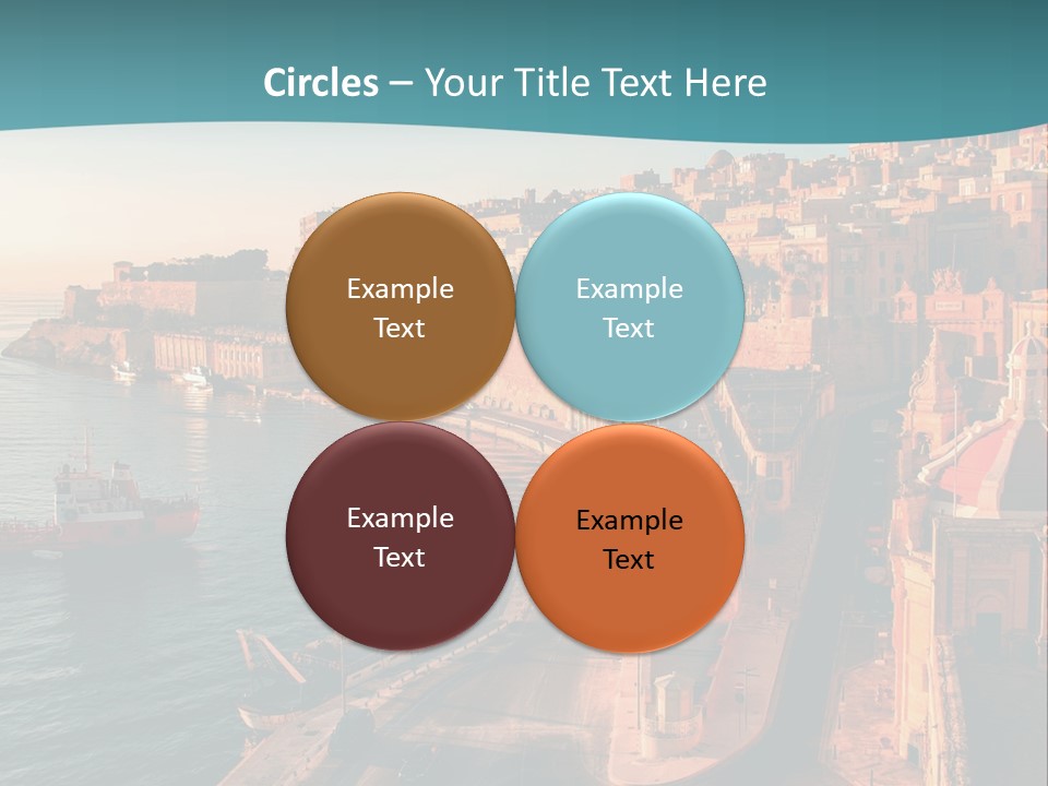 A Large Body Of Water Next To A City PowerPoint Template