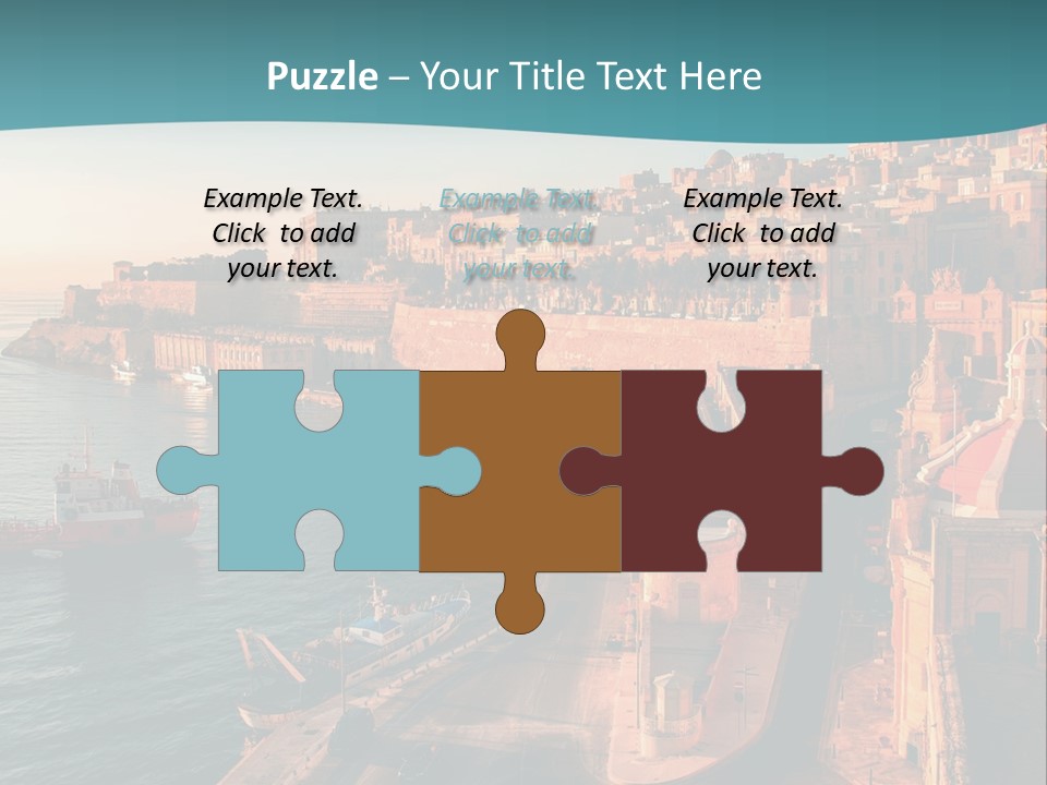 A Large Body Of Water Next To A City PowerPoint Template