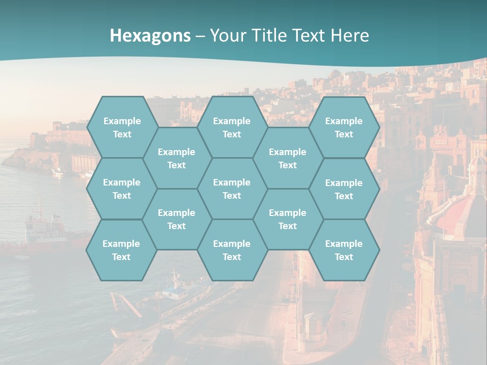 A Large Body Of Water Next To A City PowerPoint Template