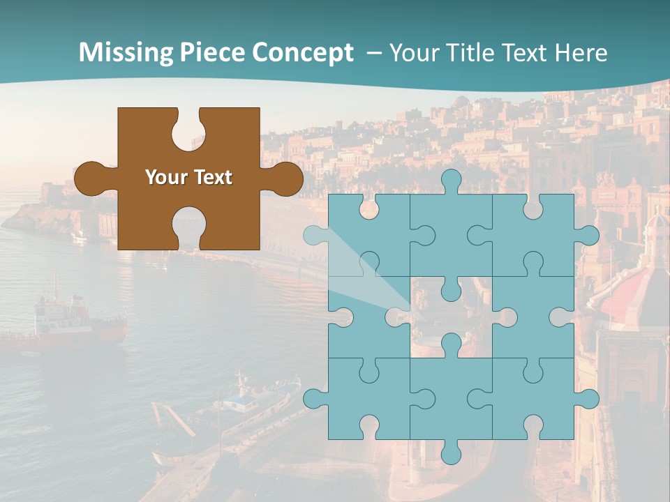 A Large Body Of Water Next To A City PowerPoint Template