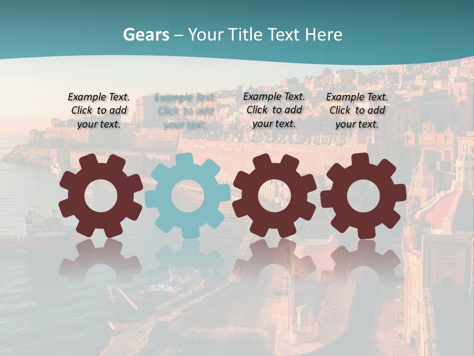 A Large Body Of Water Next To A City PowerPoint Template