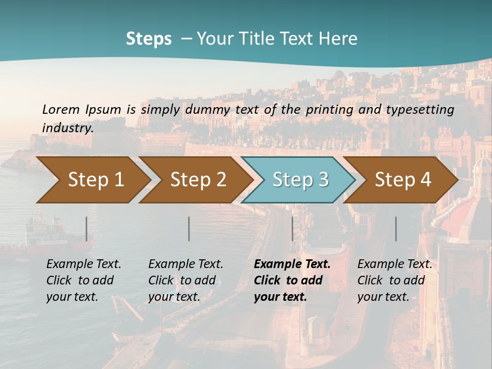 A Large Body Of Water Next To A City PowerPoint Template