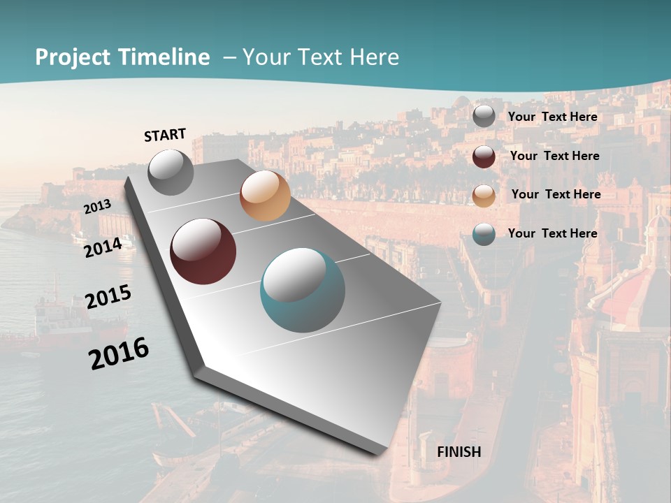 A Large Body Of Water Next To A City PowerPoint Template