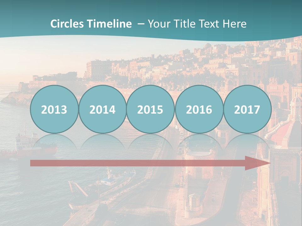 A Large Body Of Water Next To A City PowerPoint Template