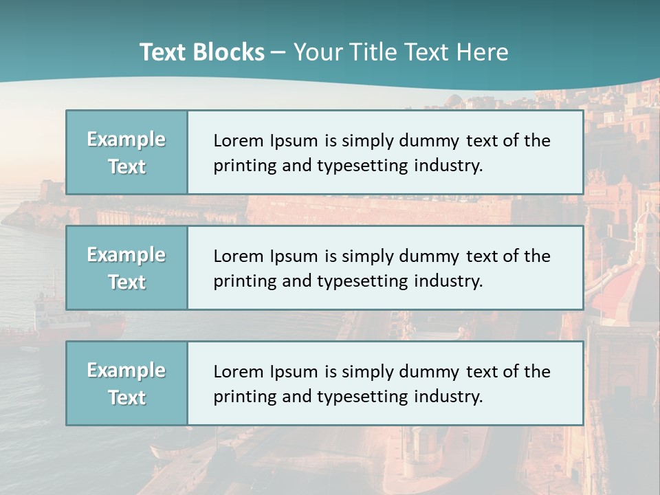 A Large Body Of Water Next To A City PowerPoint Template