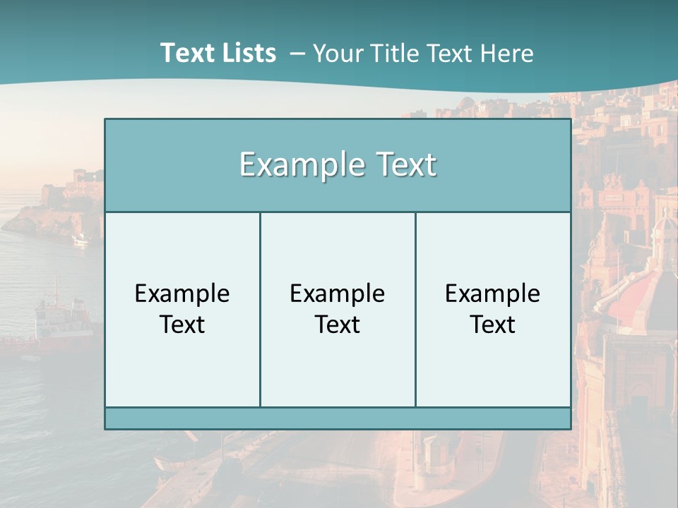A Large Body Of Water Next To A City PowerPoint Template