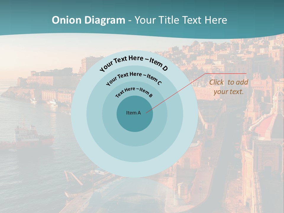 A Large Body Of Water Next To A City PowerPoint Template