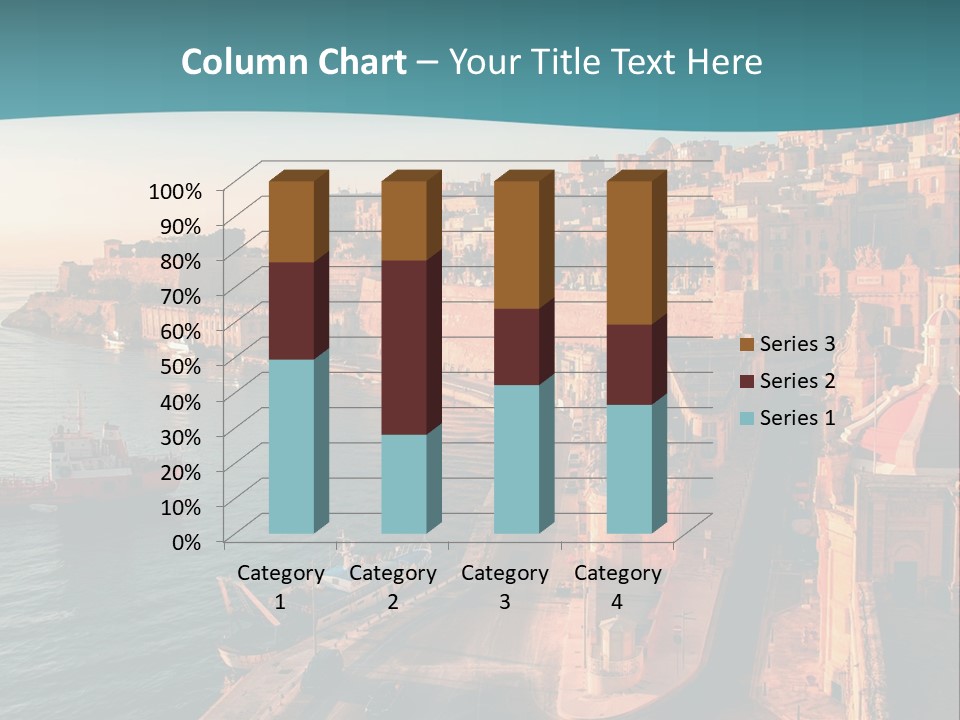 A Large Body Of Water Next To A City PowerPoint Template