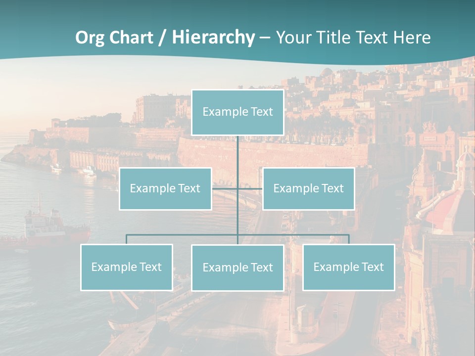 A Large Body Of Water Next To A City PowerPoint Template
