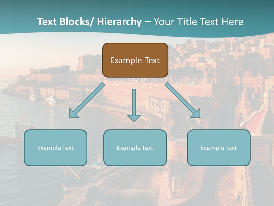 A Large Body Of Water Next To A City PowerPoint Template