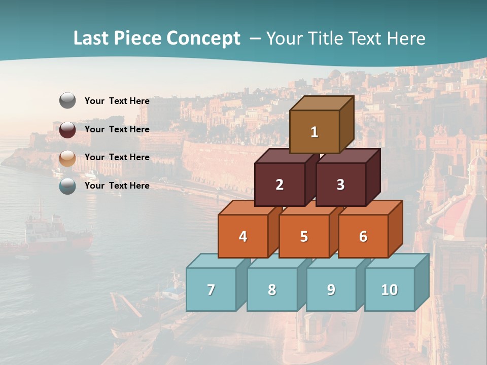 A Large Body Of Water Next To A City PowerPoint Template