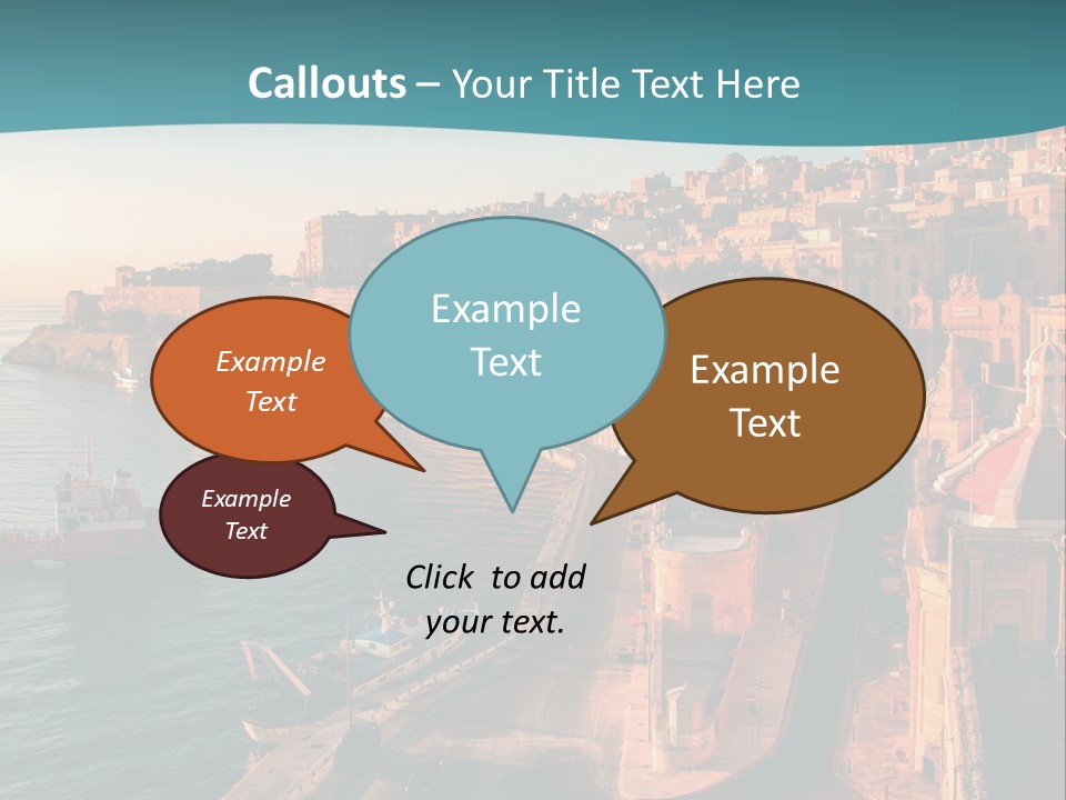 A Large Body Of Water Next To A City PowerPoint Template