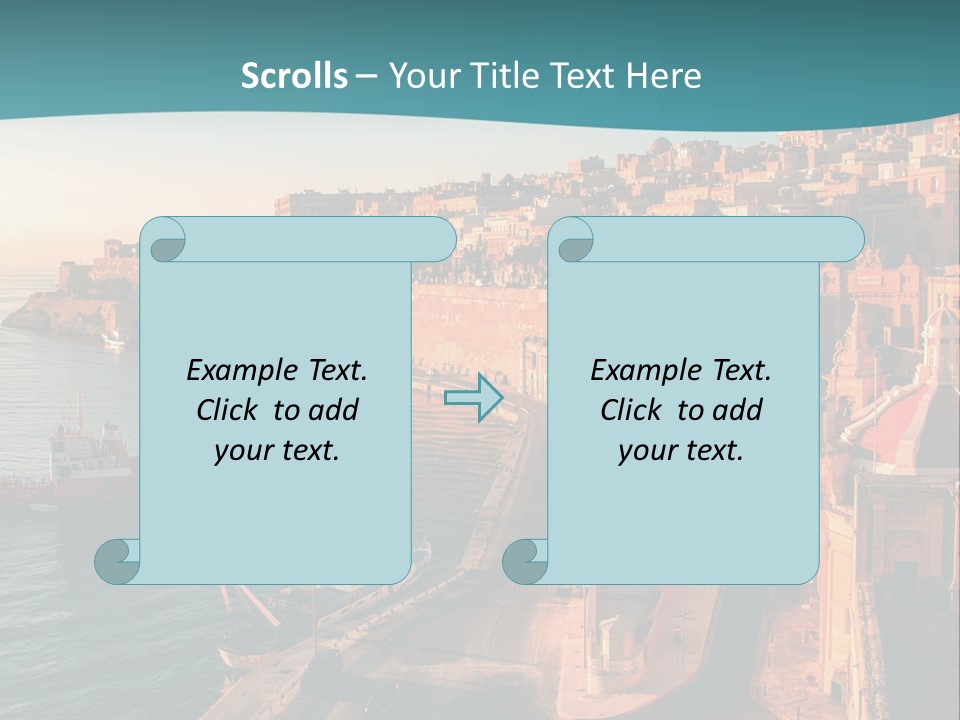 A Large Body Of Water Next To A City PowerPoint Template