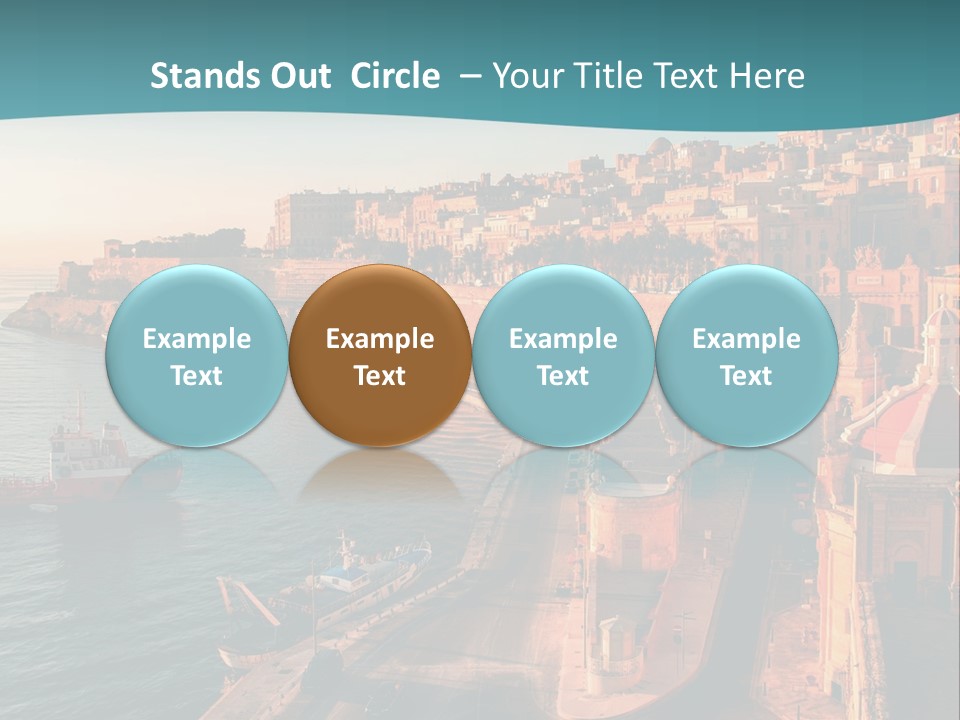 A Large Body Of Water Next To A City PowerPoint Template