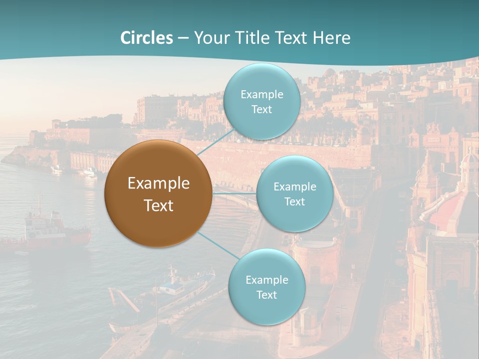 A Large Body Of Water Next To A City PowerPoint Template