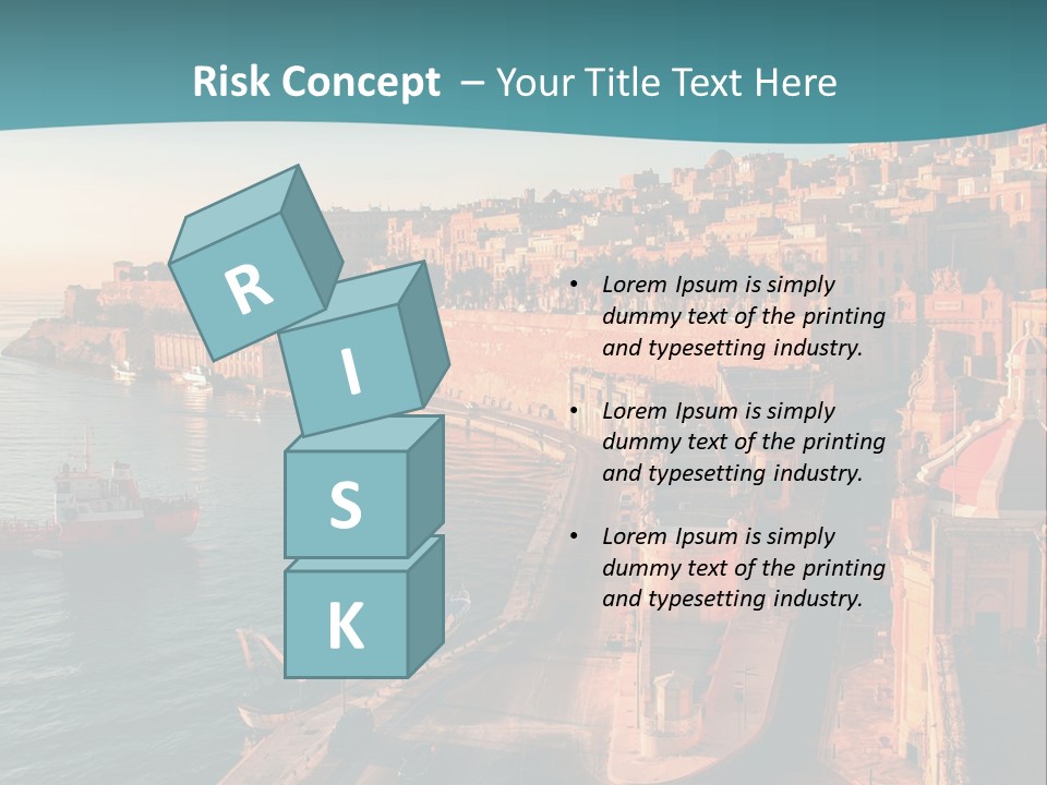 A Large Body Of Water Next To A City PowerPoint Template