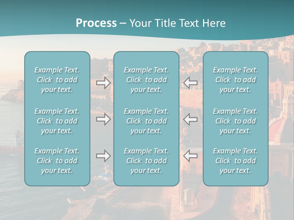 A Large Body Of Water Next To A City PowerPoint Template