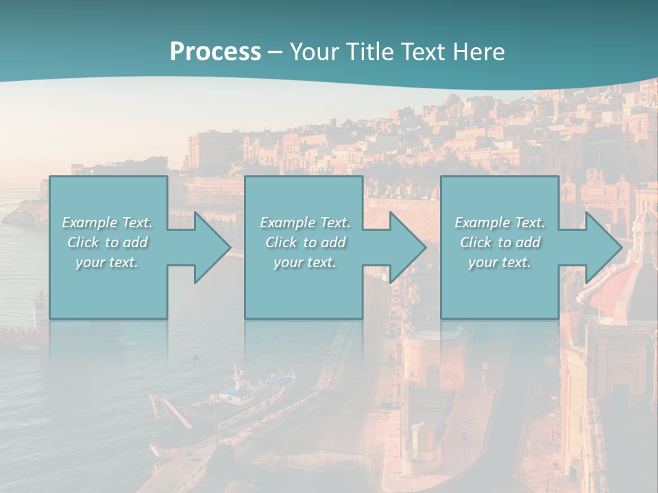 A Large Body Of Water Next To A City PowerPoint Template