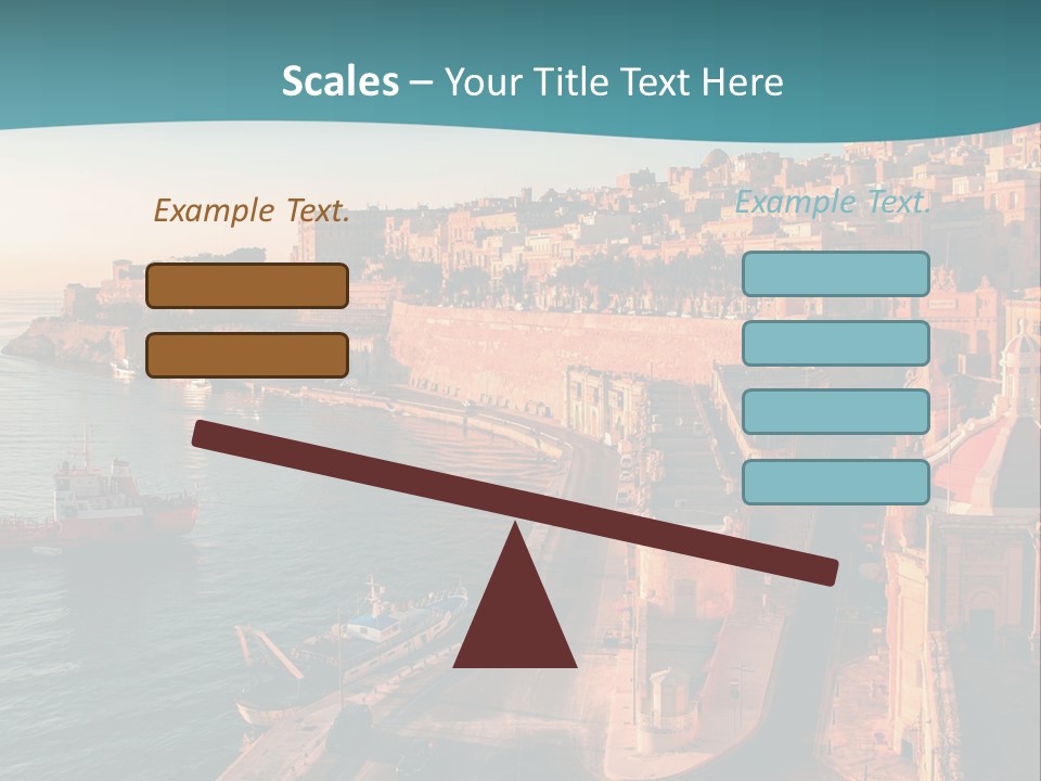 A Large Body Of Water Next To A City PowerPoint Template