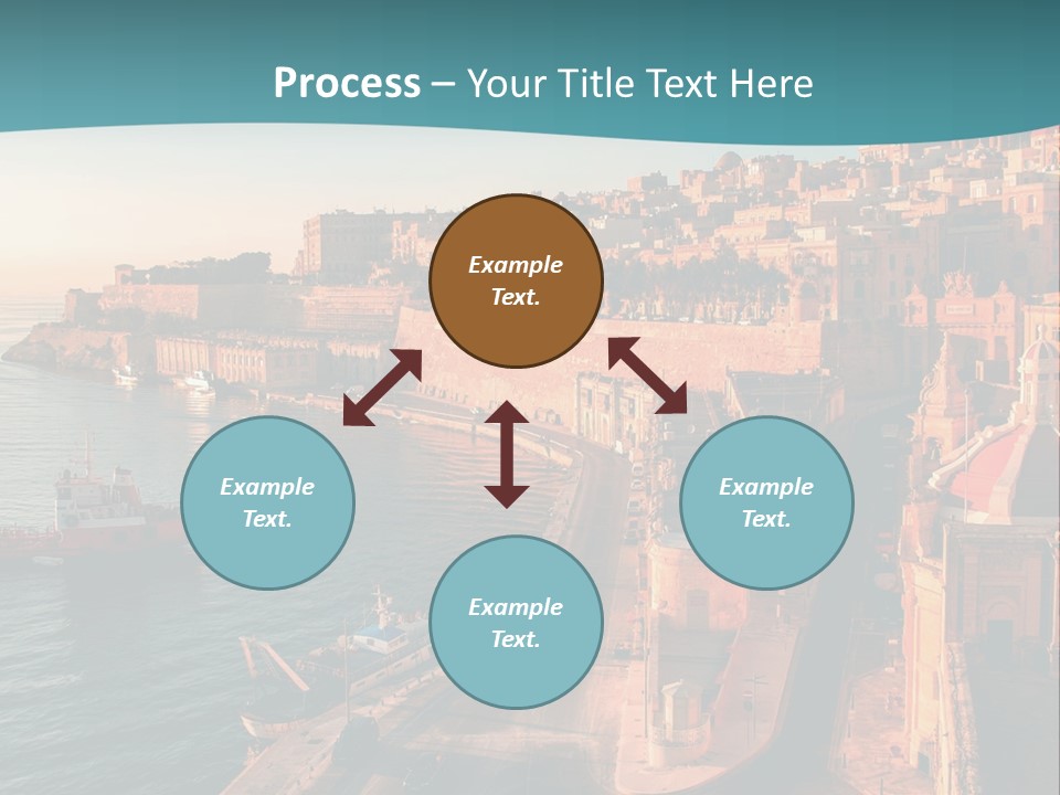 A Large Body Of Water Next To A City PowerPoint Template