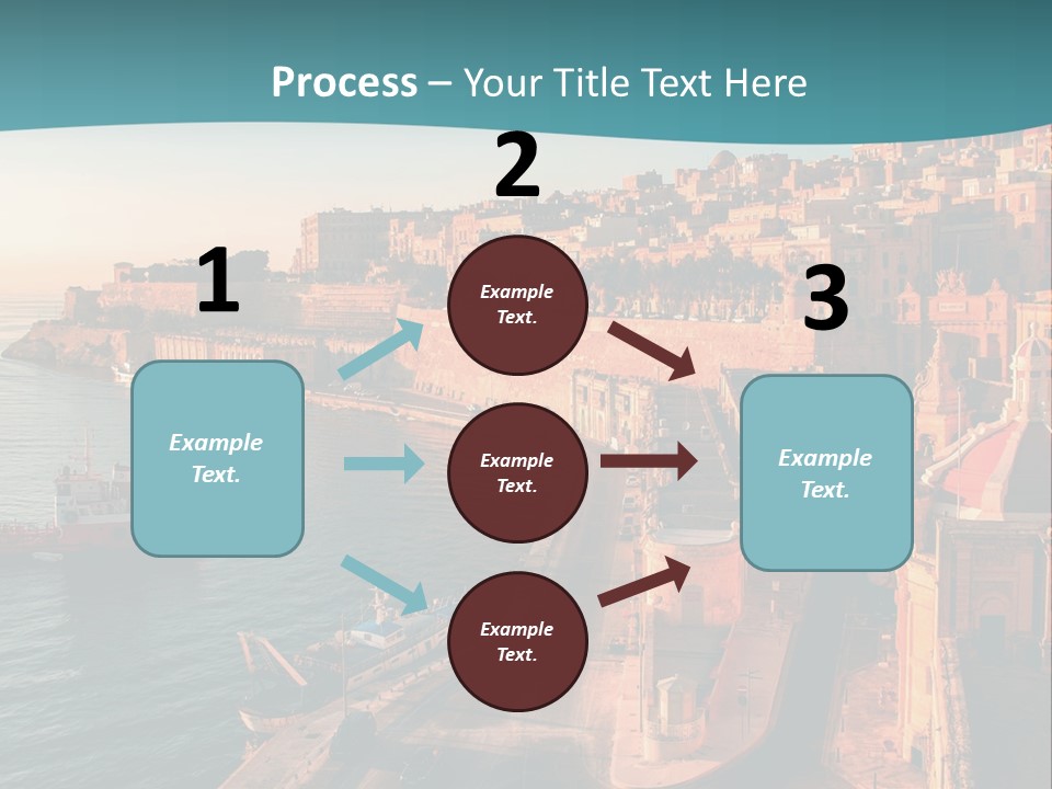 A Large Body Of Water Next To A City PowerPoint Template