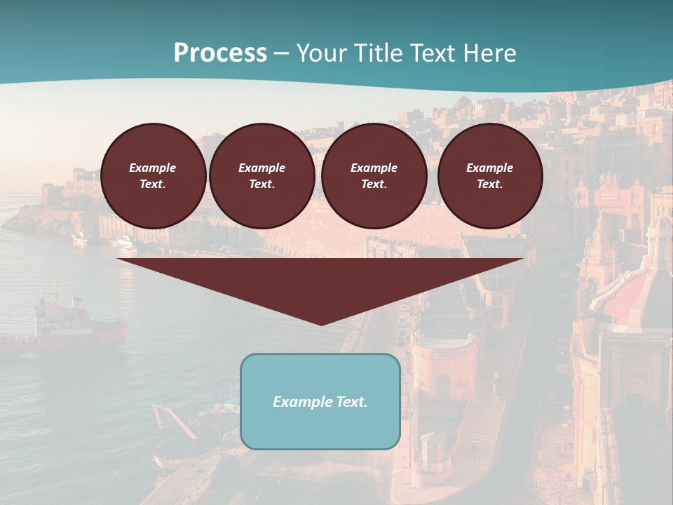 A Large Body Of Water Next To A City PowerPoint Template